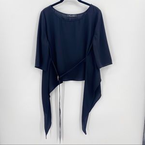 Marciano Black Wrap Crop Blouse, EU 40